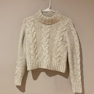 American Eagle wool blend cable knit sweater